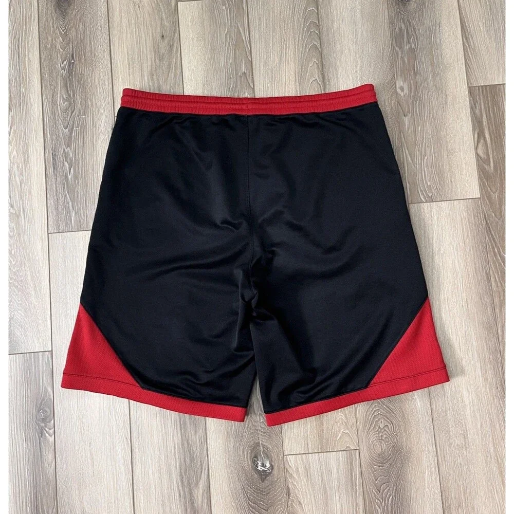 Air Jordan Black/Red Vintage Retro Basketball Shorts Men's Size XL Pockets